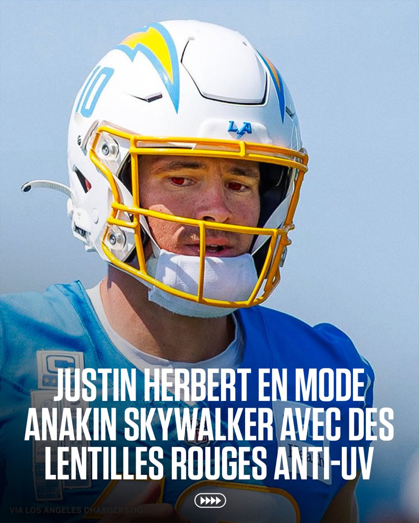 NFLFrance's tweet image. 👿 Justin Herbert va passer du côté obscur de la Force !
@chargers | #BoltUp