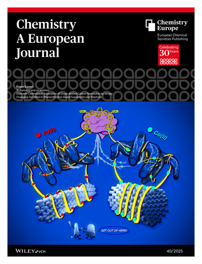 ChemEurJ's tweet image. #CoverFeature Diameter Controllable Separation of Single-Walled #CarbonNanotubes by Simply Changing the Metal in Phenanthroline-Based Supramolecular Polymers (Naoki Komatsu and co-workers) ChemEurJ 40/2025 doi.org/10.1002/chem.2… • onlinelibrary.wiley.com/doi/10.1002/ch…