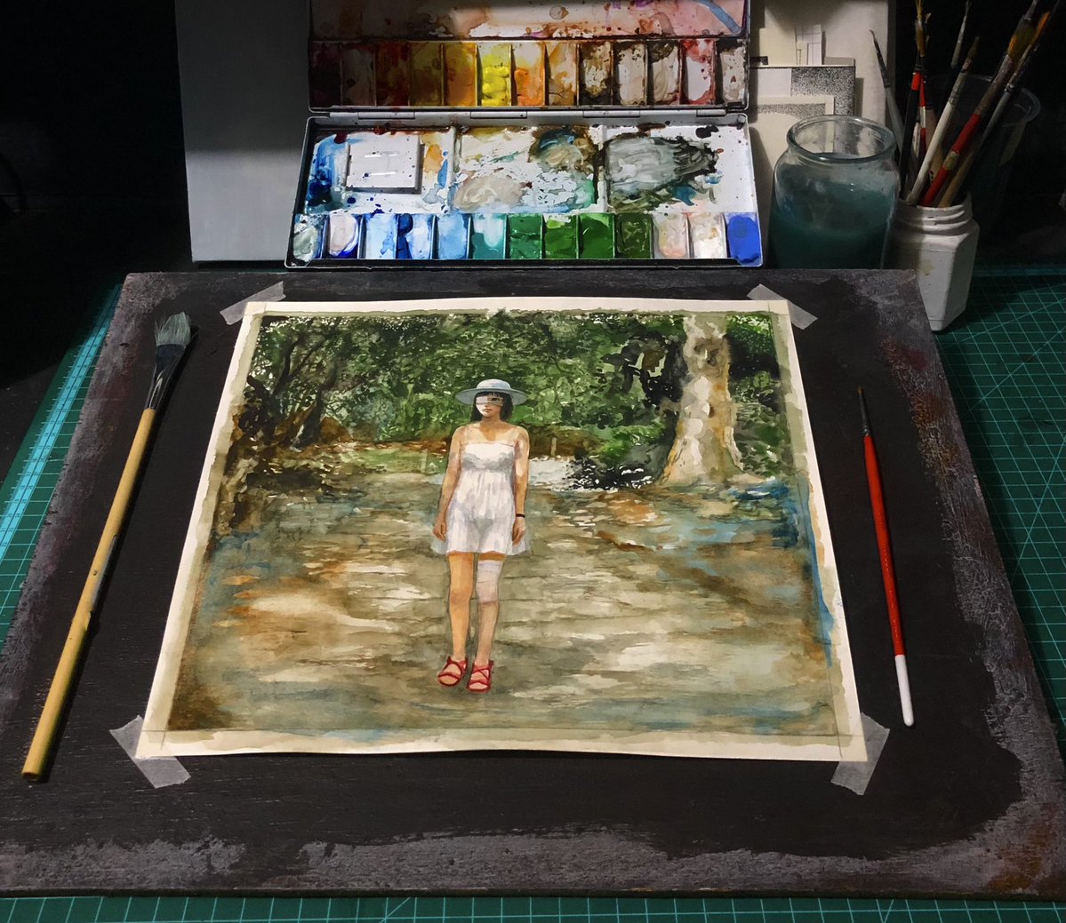 4_yon_fox's tweet image. 次の展示はZaroff minimal galleryでの小品展となります✨
2025.9/21〜9/30😊
画像は水彩によるエスキースです🎨