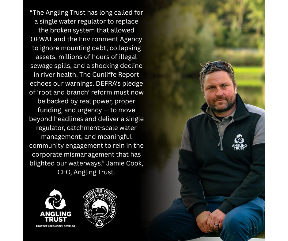 AnglingTrust's tweet image. 🚨 New report on water reform 🚨
Today’s “roadmap to rebuild trust” in the water sector echoes what we’ve said for years.
gov.uk/government/new…
📢 We need:
✅ A single, accountable regulator
✅ Catchment-scale water management
✅ Genuine public and community involvement
No…