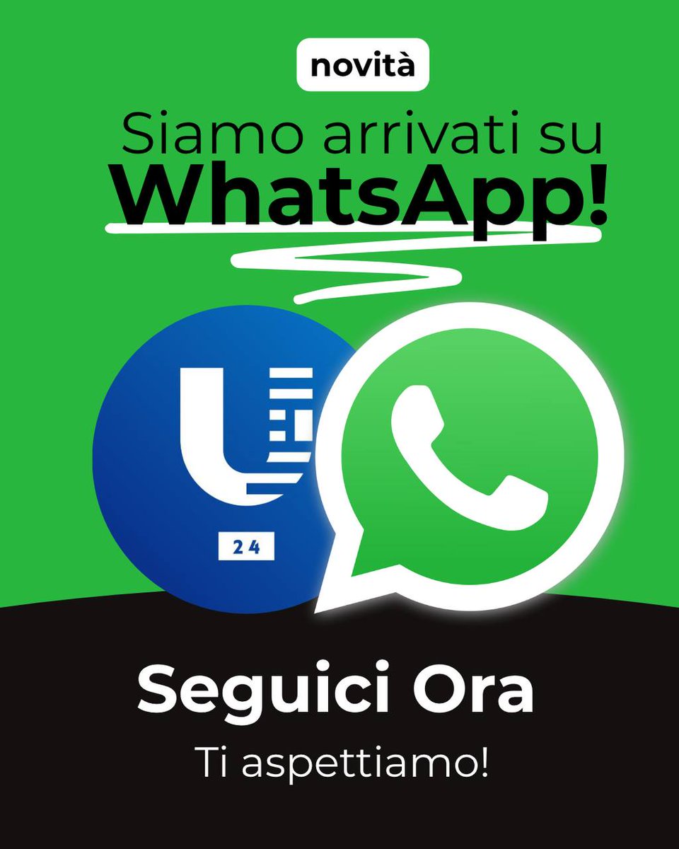ultimoranet's tweet image. ⭐️📣 📣📣📣📣📣 | A grande richiesta, siamo arrivati su WhatsApp!
📱 Segui il nostro canale WhatsApp!
👉 whatsapp.com/channel/0029Vb… @ultimoranet