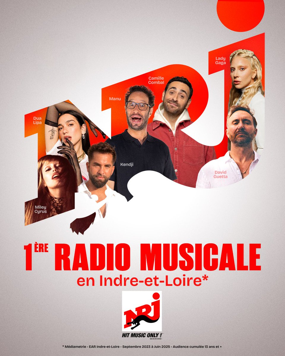 🎉 𝗡𝗥𝗝  est la 1ère radio musicale en Indre et Loire ! 🎉
Merci à vous ❤️🔥

#NRJ #NRJTours #Merci #IndreEtLoire #TeamNRJ