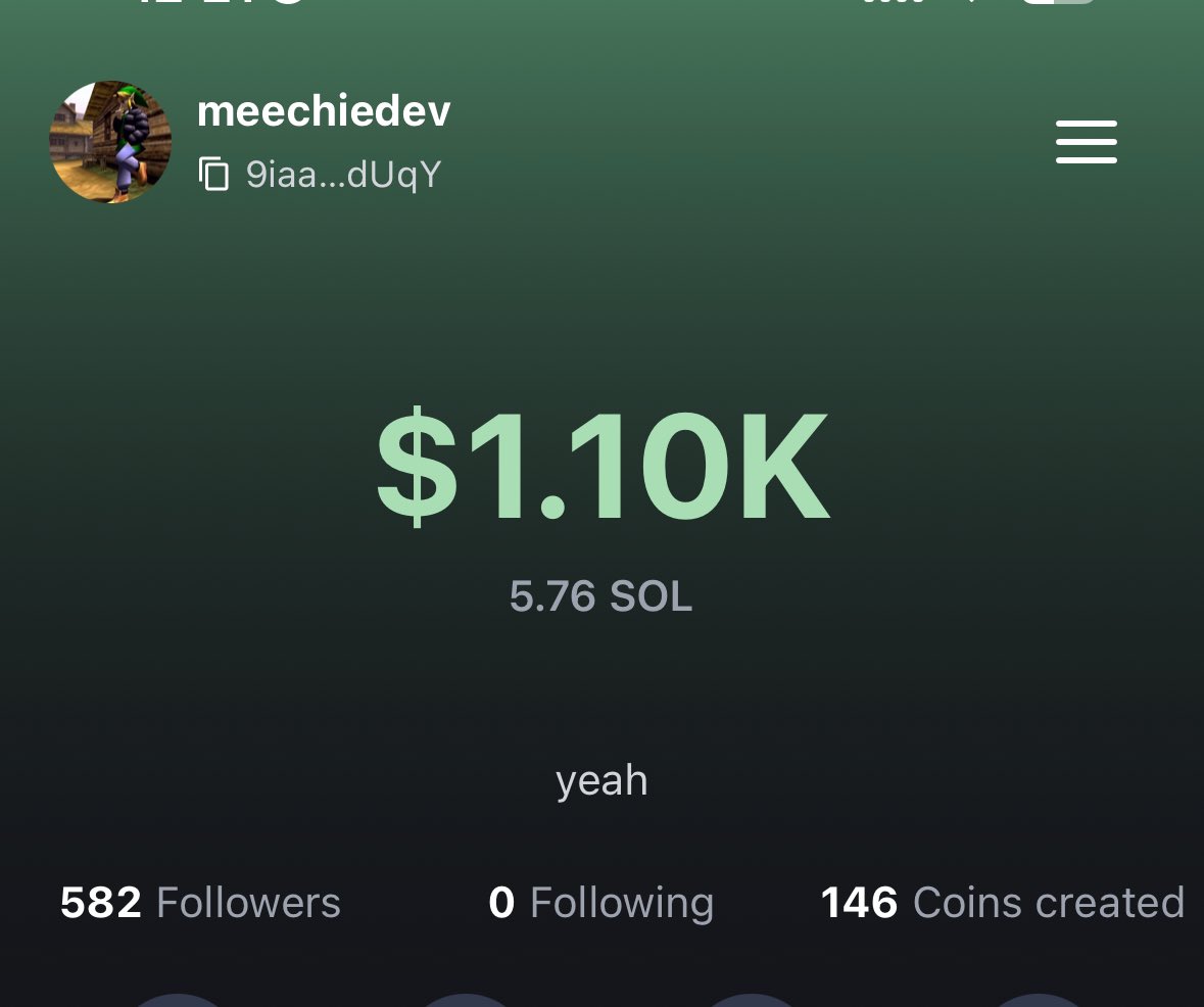 973Meech's tweet image. meechiedev wallet needs 100 sol by tonight