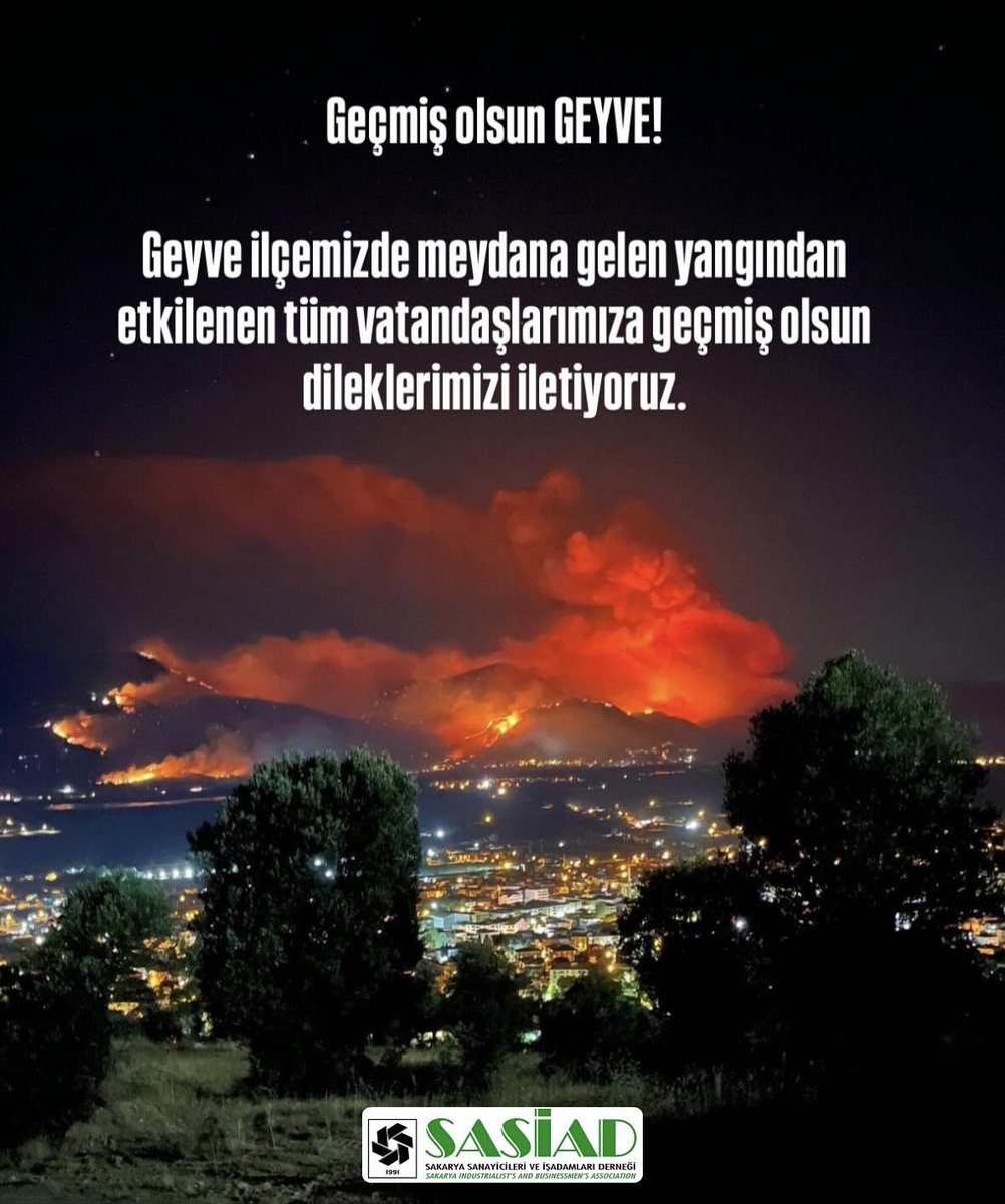 Geçmiş olsun GEYVE!

Geyve ilçemizde meydana gelen yangından etkilenen tüm vatandaşlarımıza geçmiş olsun dileklerimizi iletiyoruz. 

#sasiad54