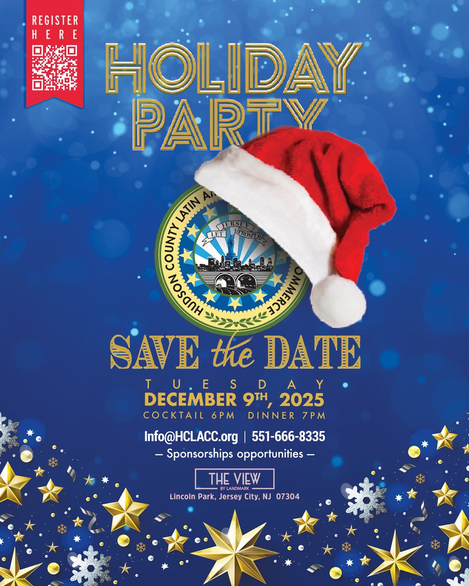 BizRepublicNews's tweet image. #HudsonLatinChamber | The most anticipated business celebration of the year is coming. Join our exclusive #HolidayParty and enjoy an evening with live music, excellent food, and an atmosphere made for a good time. Connect with leaders, entrepreneurs... tinyurl.com/54t7v84m