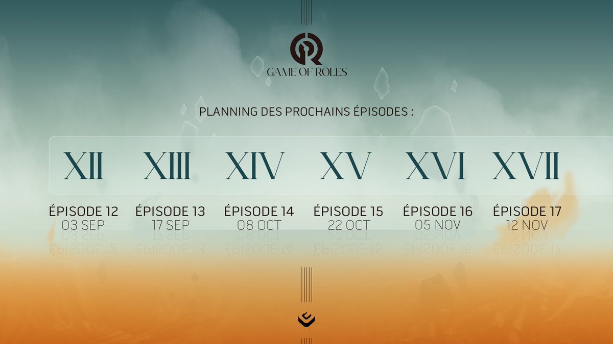 Game of Rôles (@gofroles) on Twitter photo Vous l'attendiez tous ! Voici le planning des prochains épisodes de Game of Rôles.
Pendant ce temps, <a href="/FibreTigre/">FibreTigre</a> se prélasse dans son jardin avec un diabolo fraise. Vous l'attendiez tous ! Voici le planning des prochains épisodes de Game of Rôles.
Pendant ce temps, <a href="/FibreTigre/">FibreTigre</a> se prélasse dans son jardin avec un diabolo fraise.
