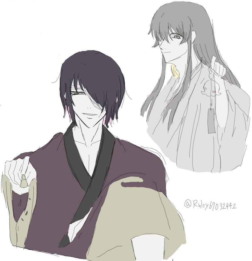 Ruby67032442's tweet image. 絵チャ高杉＆松陽先生
