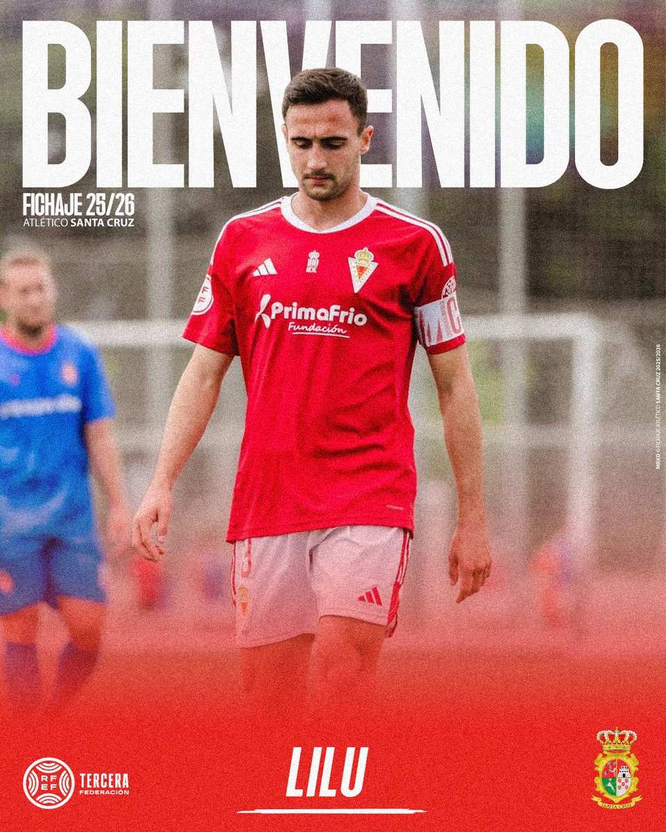 Atlético Santa Cruz (@atsantacruz) on Twitter photo 𝐅𝐈𝐂𝐇𝐀𝐃𝐎 <a href="/lilusanchez7/">lilusanchez7</a> | 👏 Lilu, nuevo fichaje del #AtléticoSantaCruz 2025/26, lateral izquierdo con experiencia, gran recorrido por banda y contundencia, procedente de El Palmar.
❤ ¡𝑩𝒊𝒆𝒏𝒗𝒆𝒏𝒊𝒅𝒐 𝒂𝒍 𝑨𝒕𝒍𝒆́𝒕𝒊𝒄𝒐 𝑺𝒂𝒏𝒕𝒂 𝑪𝒓𝒖𝒛! 🖤 𝐅𝐈𝐂𝐇𝐀𝐃𝐎 <a href="/lilusanchez7/">lilusanchez7</a> | 👏 Lilu, nuevo fichaje del #AtléticoSantaCruz 2025/26, lateral izquierdo con experiencia, gran recorrido por banda y contundencia, procedente de El Palmar.
❤ ¡𝑩𝒊𝒆𝒏𝒗𝒆𝒏𝒊𝒅𝒐 𝒂𝒍 𝑨𝒕𝒍𝒆́𝒕𝒊𝒄𝒐 𝑺𝒂𝒏𝒕𝒂 𝑪𝒓𝒖𝒛! 🖤