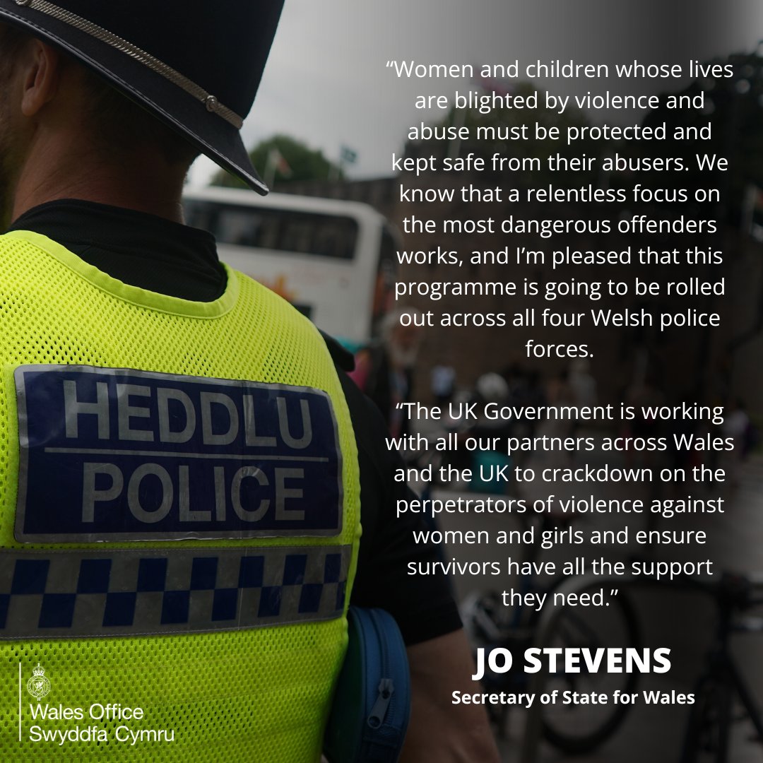 WalesOffice's tweet image. The @ukhomeoffice has announced a scheme to target the most dangerous domestic abusers which will be rolled out to all Welsh police forces.
Welsh Secretary @jostevenslabour voices her support.
gov.uk/government/new…
