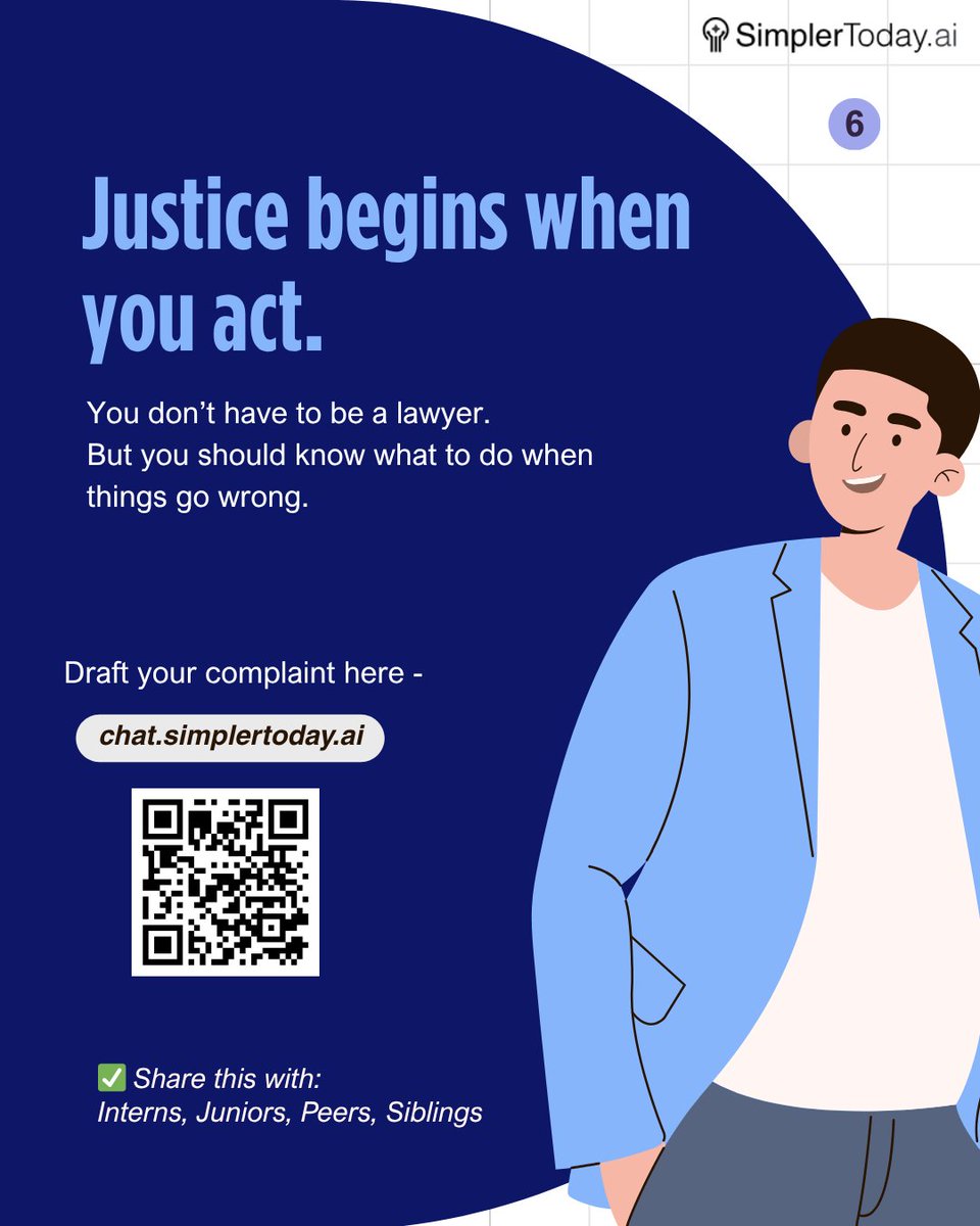 Nobody teaches you your rights — until you really need them. Here are 5 laws every student &amp; professional in India should know 

⚖️Swipe → this might just save someone’s job, dignity, or peace of mind. 
<a href="/amitegov/">Amit Shukla अमित शुक्ल 🇮🇳</a> <a href="/viitorohit/">Rohit P</a>