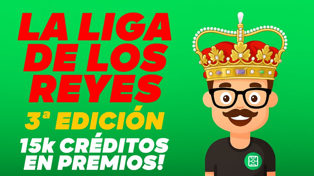 📢​ La Liga de los #ReyesFantasy 👑

mister.mundodeportivo.com/new-onboarding…

❤️‍🔥​ ¡3ª edición con nuevos Reyes! ​​⚔️​
🎁 15K Créditos en Premios ​​🤑​
​💥 Clausulazo por este concursazo en #MisterFantasy ⚽
🦾 Compite contra algun@s de los heavy users de Mister... ¡y esta temporada con creadores