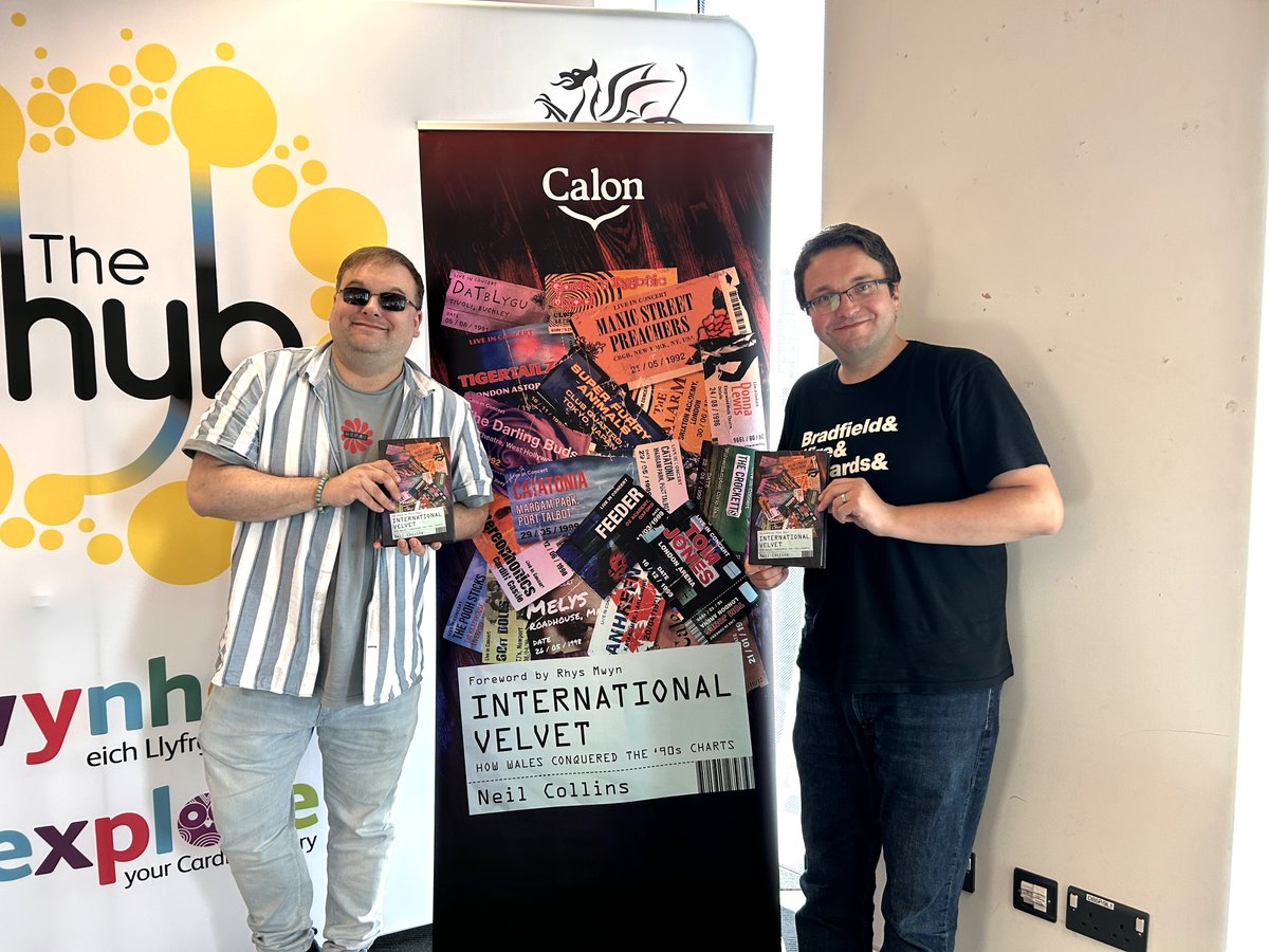 Llyfrgelloedd Caerdydd - Cardiff Libraries (@cdflibraries) on Twitter photo Thank you to author <a href="/NeilCollins86/">Neil Collins</a> (pictured right) and special guest <a href="/billbones80/">Bill Cummings</a> for chatting about the pop culture breakthroughs from Wales in the 1990s!
Neil’s book ‘International Velvet’ is available now.
cardiff.spydus.co.uk/cgi-bin/spydus… Thank you to author <a href="/NeilCollins86/">Neil Collins</a> (pictured right) and special guest <a href="/billbones80/">Bill Cummings</a> for chatting about the pop culture breakthroughs from Wales in the 1990s!
Neil’s book ‘International Velvet’ is available now.
cardiff.spydus.co.uk/cgi-bin/spydus…