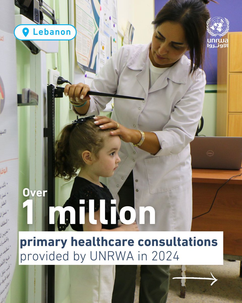 UNRWA's tweet image. In Lebanon, over 200,000 Palestine Refugees depend on UNRWA for essential services including education, healthcare, and humanitarian assistance.
Amid the crises and increasing needs, #UNRWAworks to uphold dignity, and critical access to services.
📄 Learn more:…