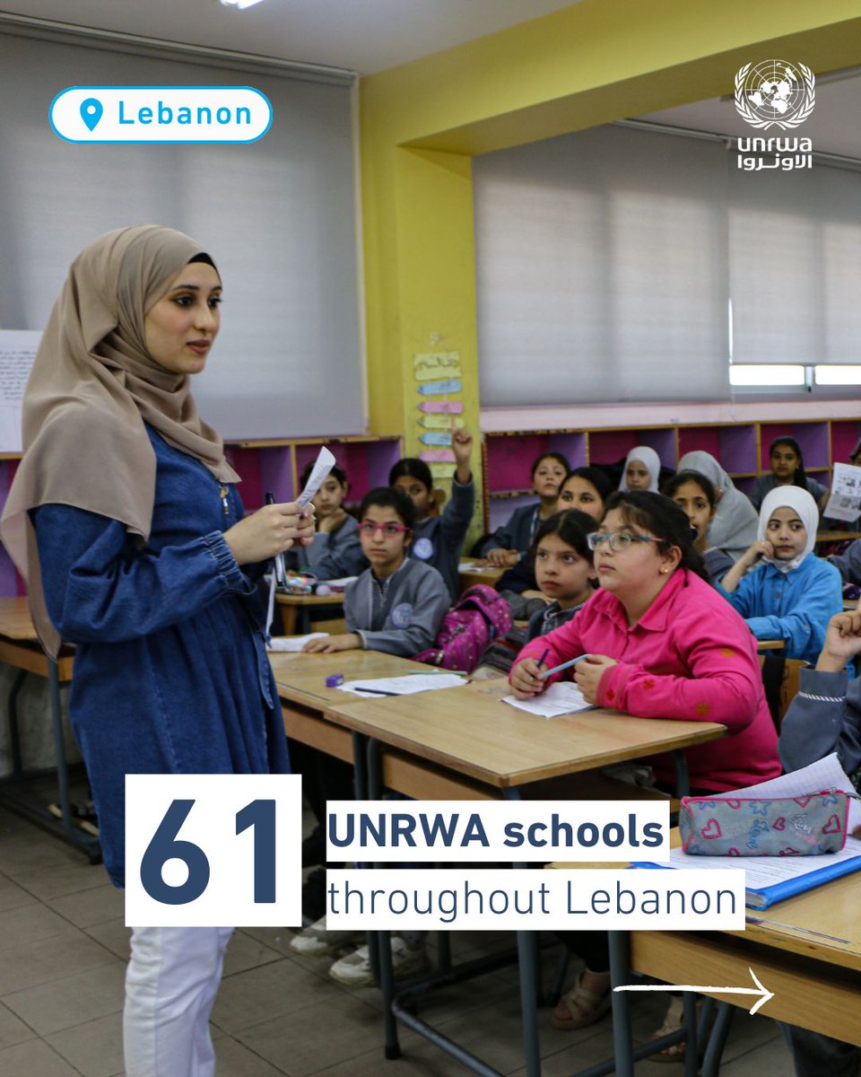 UNRWA's tweet image. In Lebanon, over 200,000 Palestine Refugees depend on UNRWA for essential services including education, healthcare, and humanitarian assistance.
Amid the crises and increasing needs, #UNRWAworks to uphold dignity, and critical access to services.
📄 Learn more:…