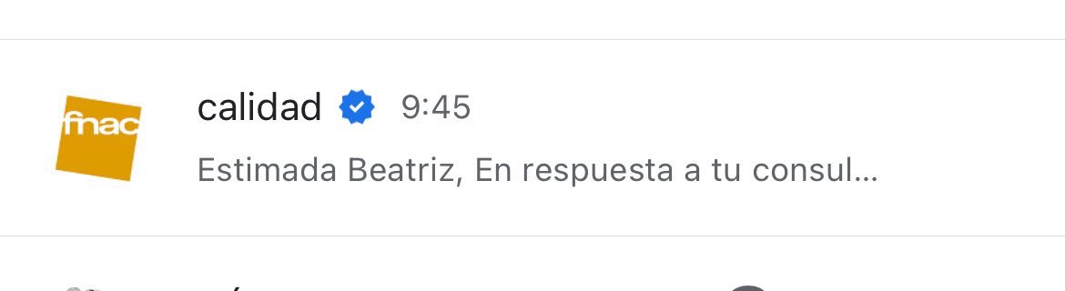 Eugenia Vega-Leal García (@eugeniavelegar) on Twitter photo De vergüenza la atención al cliente y consulta de incidencias de <a href="/Fnac_ESP/">Fnac España</a> por no hablar de sus métodos nada transparentes para vender en su página web.
Ah, y hoy me llamo Beatriz :) De vergüenza la atención al cliente y consulta de incidencias de <a href="/Fnac_ESP/">Fnac España</a> por no hablar de sus métodos nada transparentes para vender en su página web.
Ah, y hoy me llamo Beatriz :)