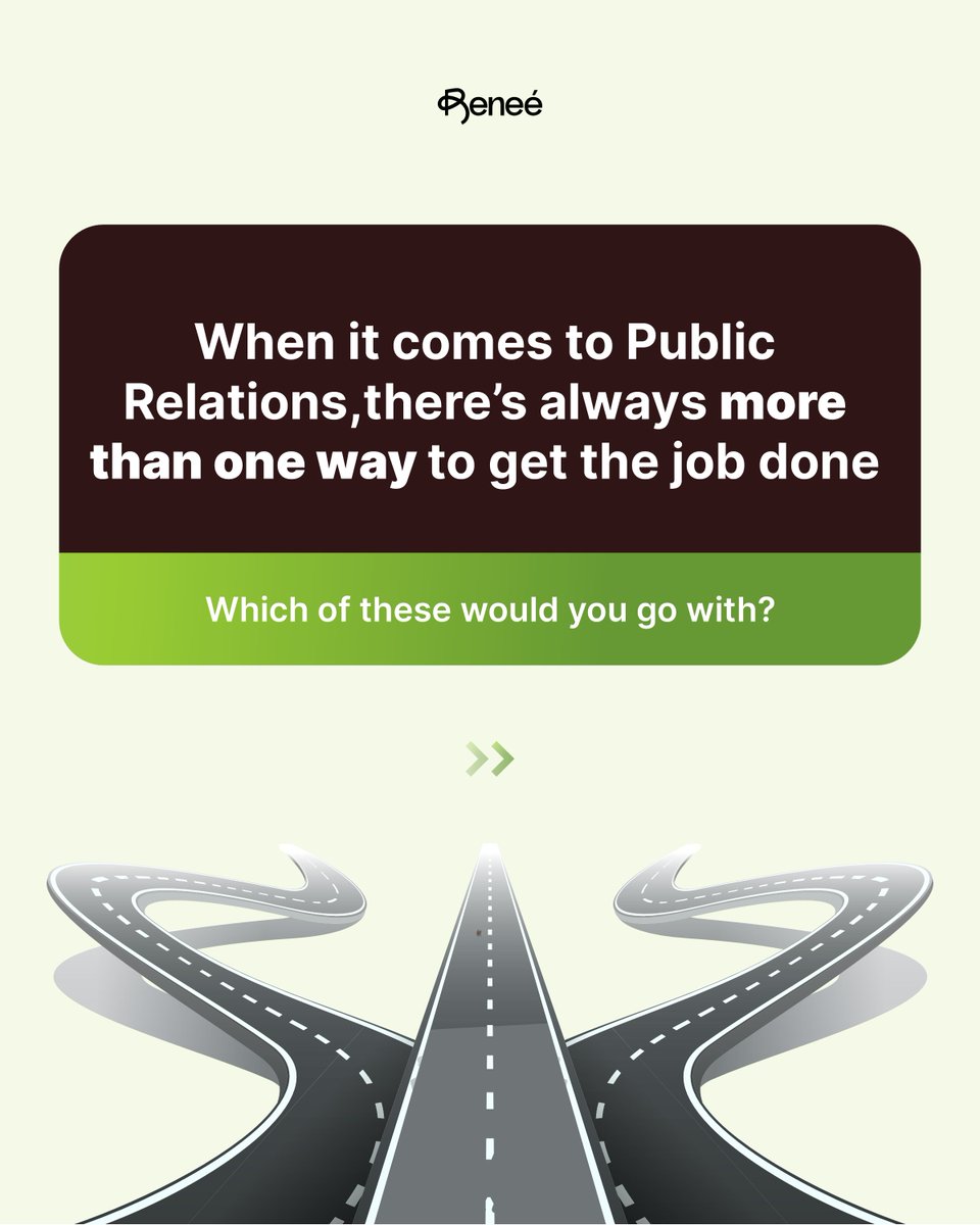 reneepragency's tweet image. Whether it’s a rebrand, crisis comms, or establishing thought leadership, there’s usually more than one way to get the job done.
Which of these would you go with? Share your answers with us in the comments.