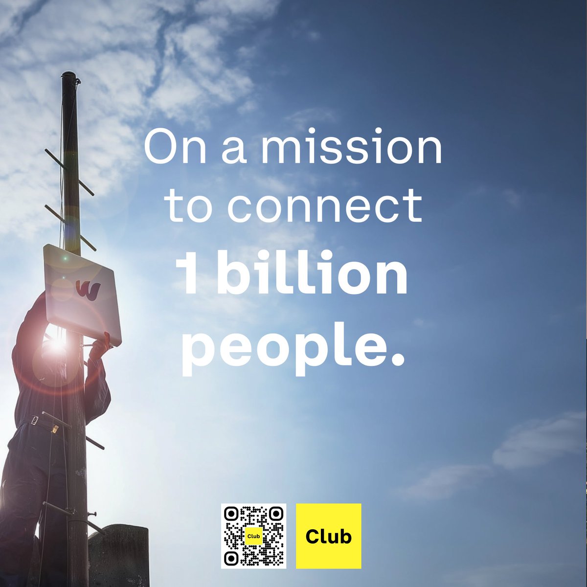 Club_wmtx's tweet image. 🌍 On a mission to connect 1 BILLION PEOPLE by 2030
#WorldMobile is building a movement, powered by people.
📶 Reliable.
💸 Affordable.
🔒 Private.
Join us. Be the change.
#ConnectEveryone #DePIN #Blockchain #WMTX #1Billion