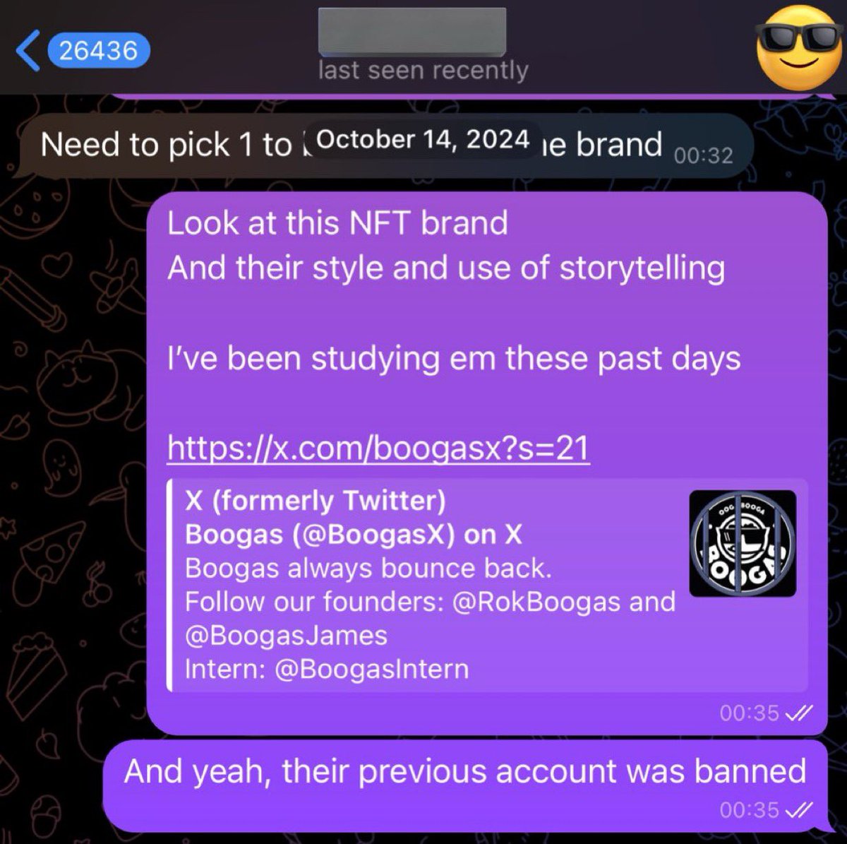 theeweb3geek's tweet image. Coming into the web3 space, buying NFTs never really made sense to me.
I always wondered why people pay huge amounts of money for a JPEG.
But that mindset changed on Q3 last year.
I got a DM from @BoogasOfficial (@BoogasX first account that was suspended).
Usually, I don’t…