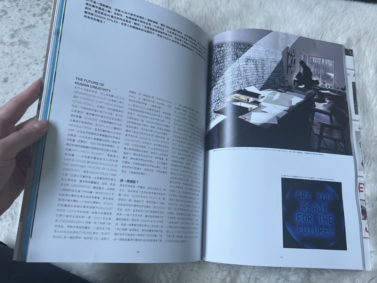 sashastiles's tweet image. Came home to this great feature in CITY Magazine Hong Kong’s “Art in Our Time” issue. Thank you, Jaz Kong! 💚