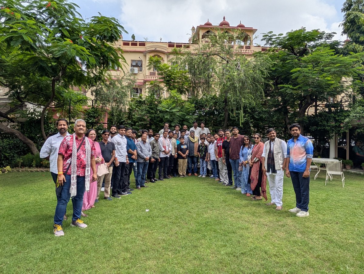 Thank you <a href="/vijaymahawarjpr/">Vijay Mahawar Jaipur</a> and #TTStaff Jaipur for your overwhelming love, the two unforgettable days in Jaipur and a splendid morning with the Teen Taal family. Your time was the biggest gift but you showered us with enough to last a lifetime. ✋ To Sanjay ji <a href="/RalawataManju/">Manju Ralawata</a>