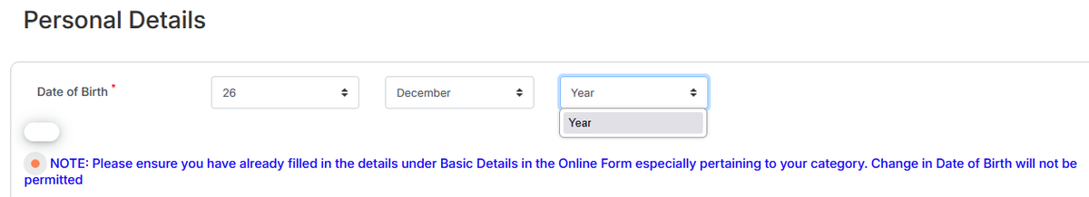 bdzed's tweet photo. @ibps_official Disappointed with the website issues while trying to fill my daughter’s form. The date of birth section isn’t working—unable to select the year. Tried for over 3 hours, and the helpdesk no answer. Please look into this urgently and share a solution. #IBPS #IBPS2025 https://t.co/xqT9JBEKUk