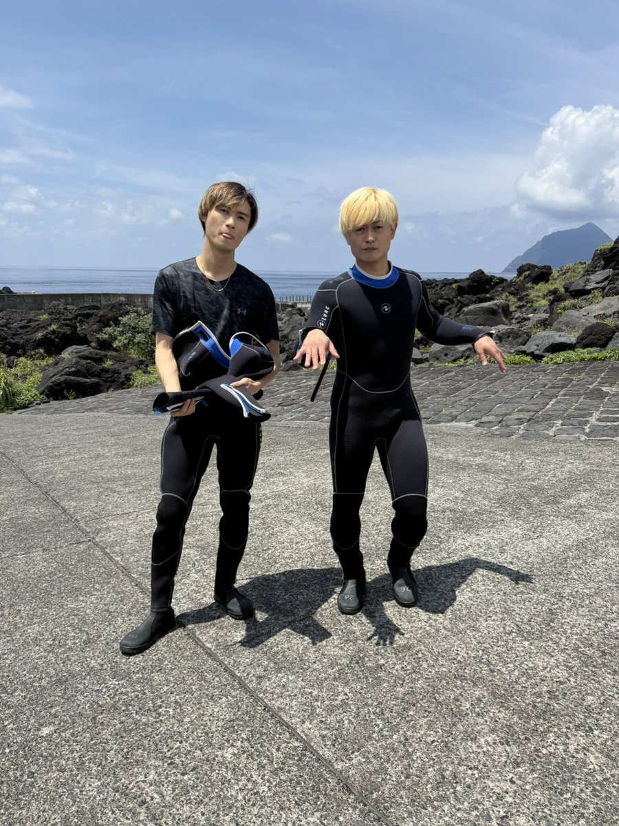 海の日のポーズ！ 塚ちゃん