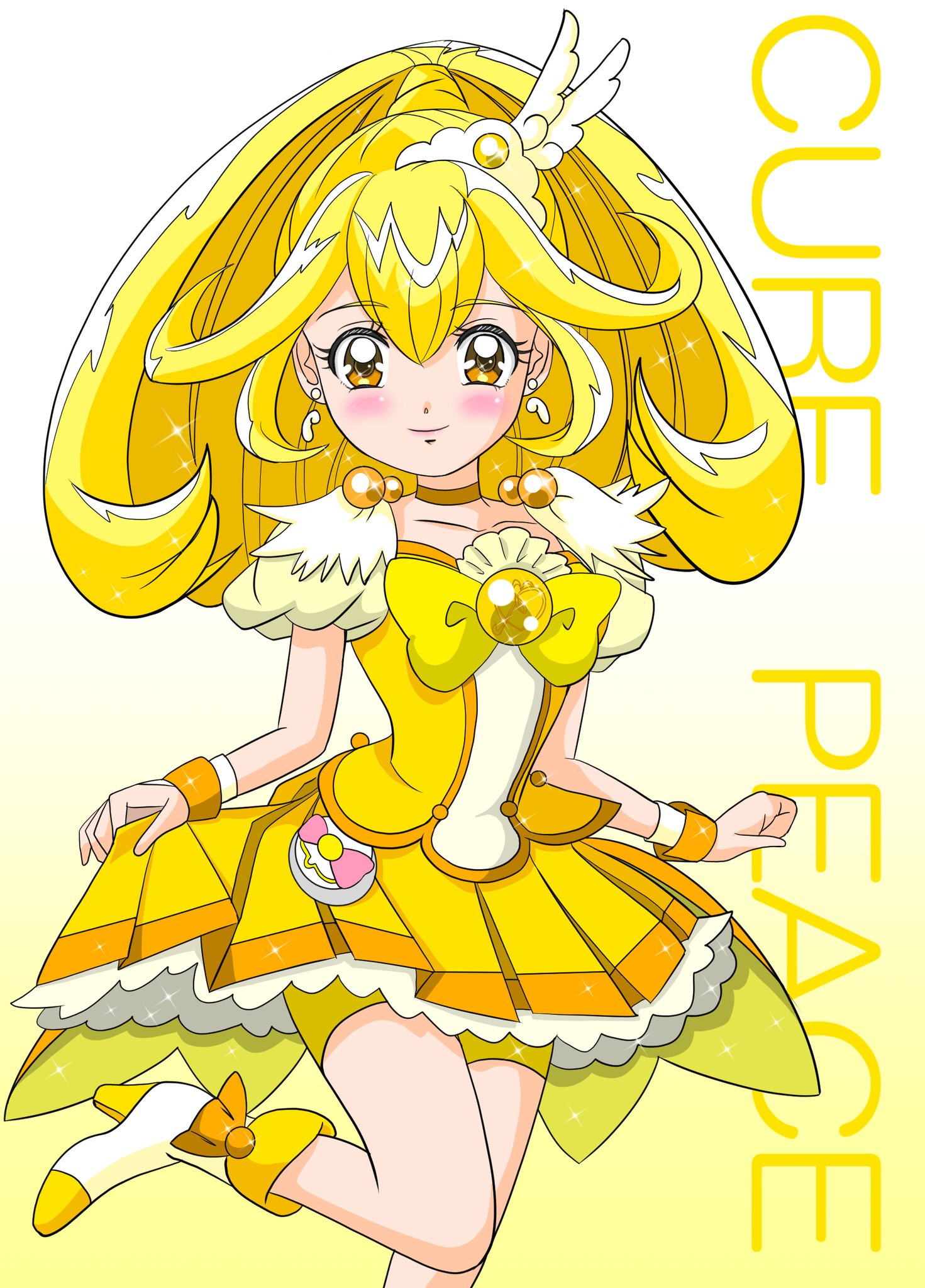 【25点】キュアピース 色紙ART プリキュア 色紙ART4 [9.キュアピース]【ネコポス配送対応】【C