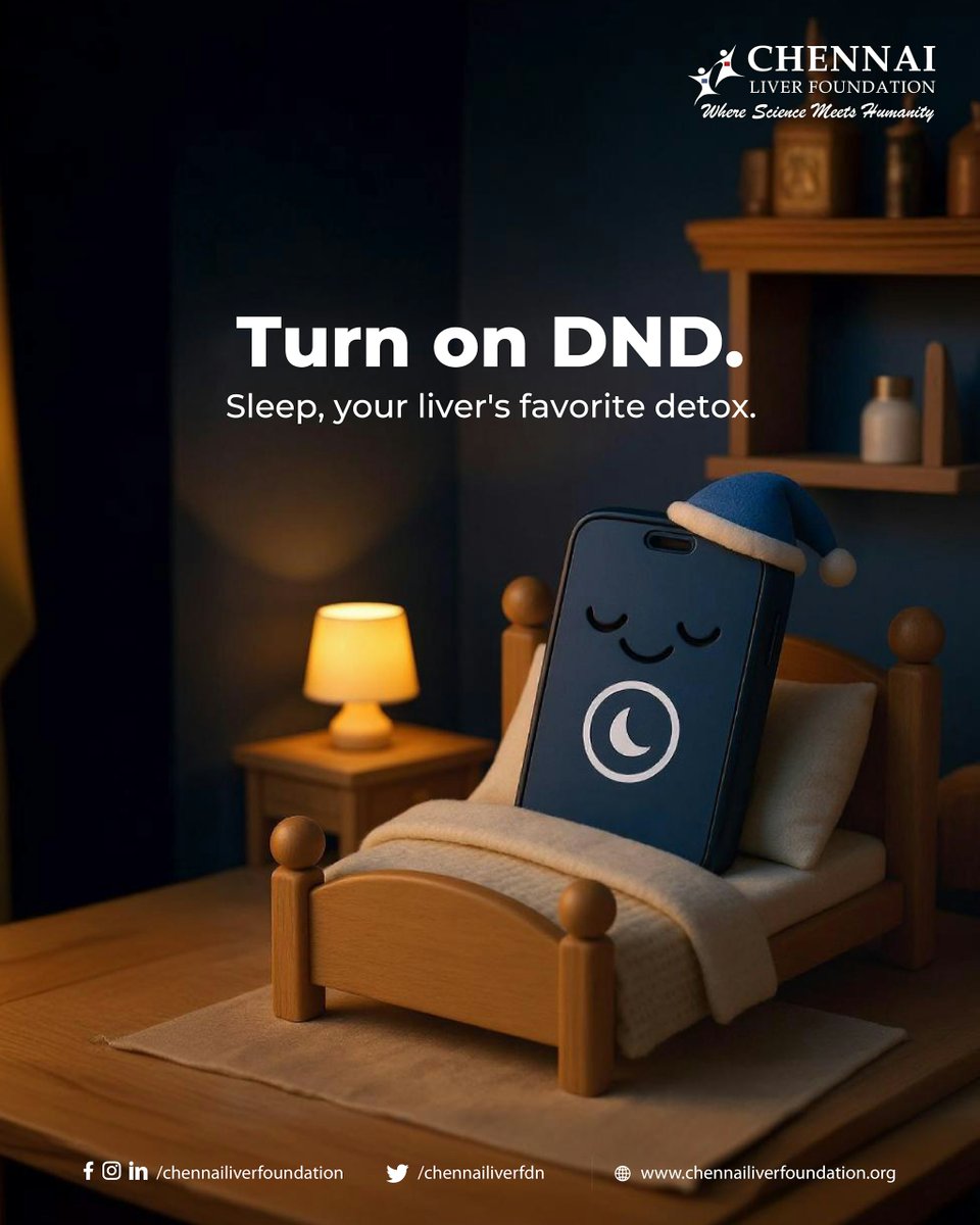 The Do Not Disturb (DND) protocol applies not only to our phones, but also to our bodies.

While you sleep, your liver deep cleans every part of your body and cleanses you from toxins.

#Wellness #SelfCare #HealthyLiving #Mindfulness #LiverHealth