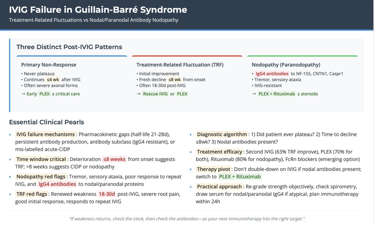 Up to 1 in 10 GBS patients stall—or even slide backward—despite their “miracle” IVIG course. 

Overlooking this critical red-flag moment means neurons lost and precious opportunities missed. 

Let's carefully dissect why IVIG sometimes falls short, and how to swiftly pivot