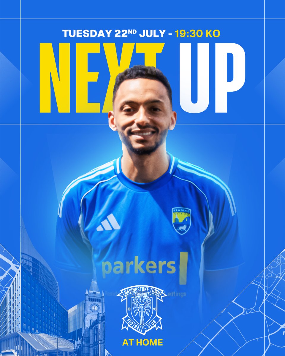ReadingCityFC's tweet image. 🔜 Up next, In our penultimate pre-season clash we welcome our friends @Basingstoke_FC to the Rivermoor Stadium tomorrow night!
🆚 @Basingstoke_FC
🤝 Pre-Season Friendly
🗓️ Tuesday 22nd July
⌚ 19:30 Kick Off
📍 The Rivermoor Stadium, Scours Lane, Tilehurst, Reading, RG30 6AY…