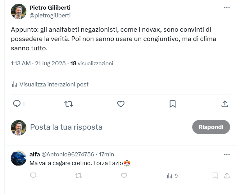 pietrogiliberti's tweet image. I ratti fascisti continuano a scappare. Hanno sempre pronta la divisa da soldato tedesco. Ma perché non hanno neanche il minimo coraggio per un confronto sui social?