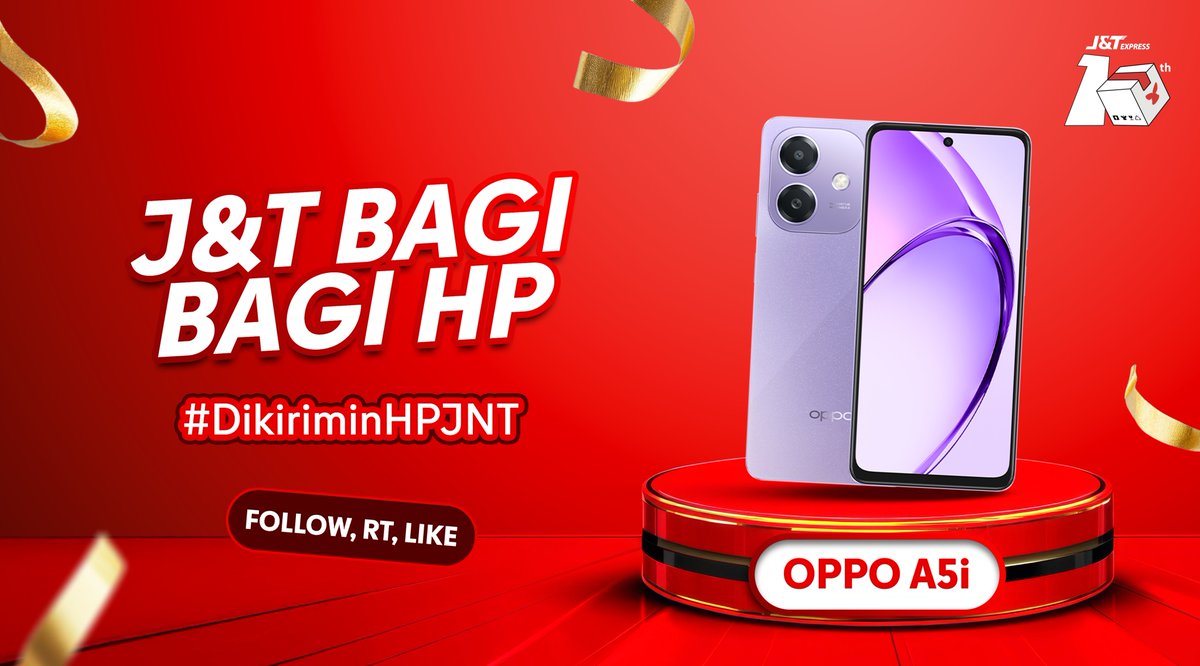 J&T Express Indonesia (@jntexpressid) on Twitter photo Siapa yang mau #DikiriminHPJNT ?📱🎁
Yang mau, buruan:
1. Follow <a href="/jntexpressid/">J&T Express Indonesia</a>
2. RT & LIKE
3. REPLY 'Pengen banget #DikiriminHPJNT ' sebanyak-banyaknya~
SERBU SEKARANG~! Siapa yang mau #DikiriminHPJNT ?📱🎁
Yang mau, buruan:
1. Follow <a href="/jntexpressid/">J&T Express Indonesia</a>
2. RT & LIKE
3. REPLY 'Pengen banget #DikiriminHPJNT ' sebanyak-banyaknya~
SERBU SEKARANG~!