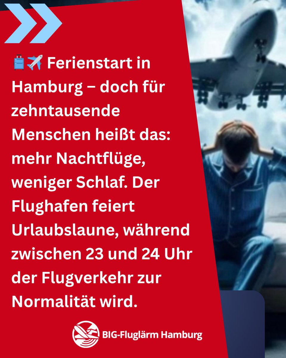 BIGFluglaermHH's tweet image. #Fluglärm macht krank – doch #Hamburg lässt zu: 319 Flüge nach 23 Uhr allein bis Juni. Kontrolle? Ausgesetzt. Prüfung? Fehlanzeige. Die Verspätungsregelung wird zum #Rechtsbruch mit Ansage. BIG fordert: Nachtflug-Moratorium jetzt! ✈️🛑
👉 bit.ly/46lrJUO