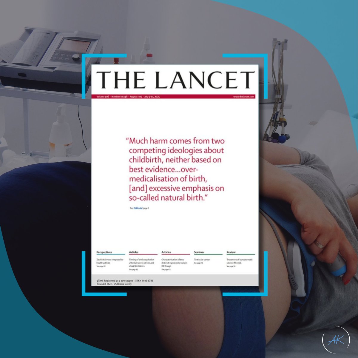 ProfAsmaKhalil's tweet image. The latest Lancet article highlights a vital truth:
Childbirth is too often polarised between over-medicalisation and the idealisation of ‘natural’ birth – neither serves women well.
Childbirth should be about evidence, informed choice, and autonomy.
What does informed choice…