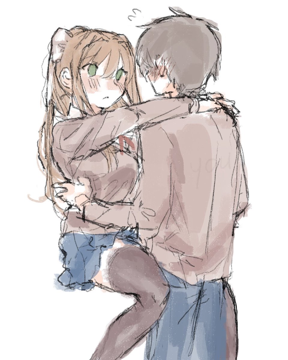 1_haiiro's tweet image. でれもに #ddlc #ddlcmonika