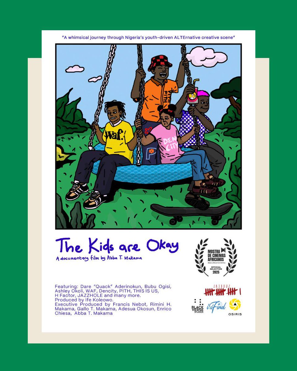 I will be in Brazil presenting my documentary film THE KIDS ARE OKAY in September at Mostra de Cinemas Africanos / Brazil African Film Festival. I will also present seven short films that represent the new voices and aesthetics of Nigerian cinema.