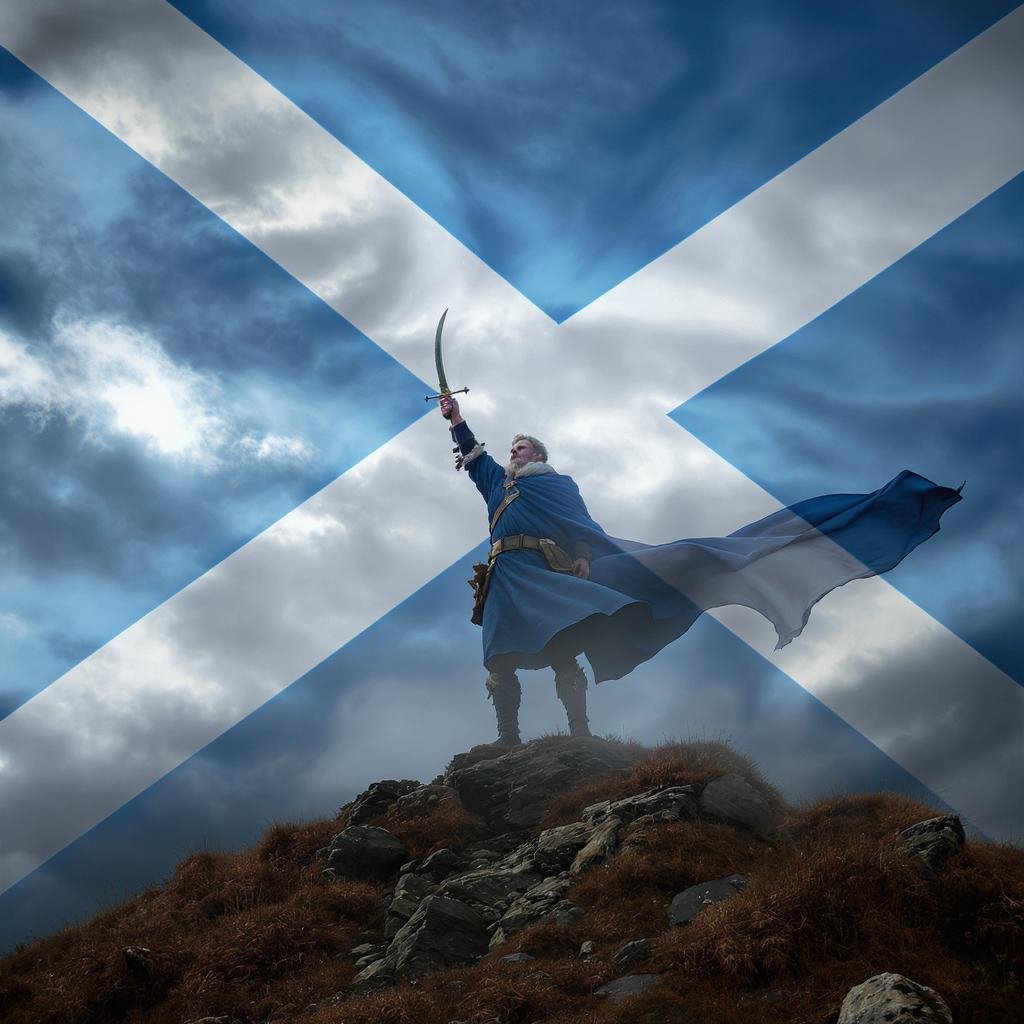lucy9760's tweet image. In the shadow of ancient highlands and beneath the proud saltire sky, the spirit of a free Scotland rises once more—undaunted, unbroken, and ready to reclaim its destiny as a sovereign nation.