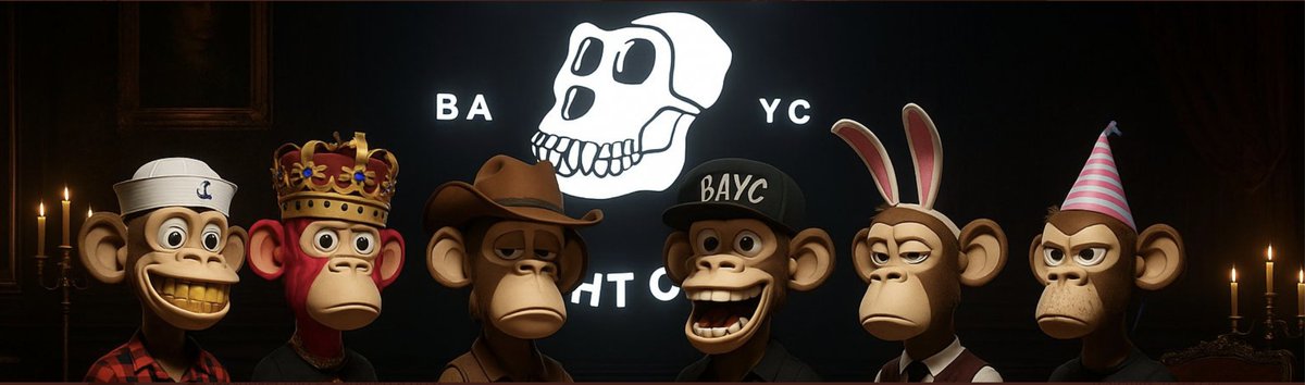 delbrok0's tweet image. New banner. Shout out to @bubblegum_dee for making me this awesome banner. ❤️🦍🔥
The Bored Apes are more than just a club. We're a family. Bored for life. 🤜🤛 @BoredApeYC