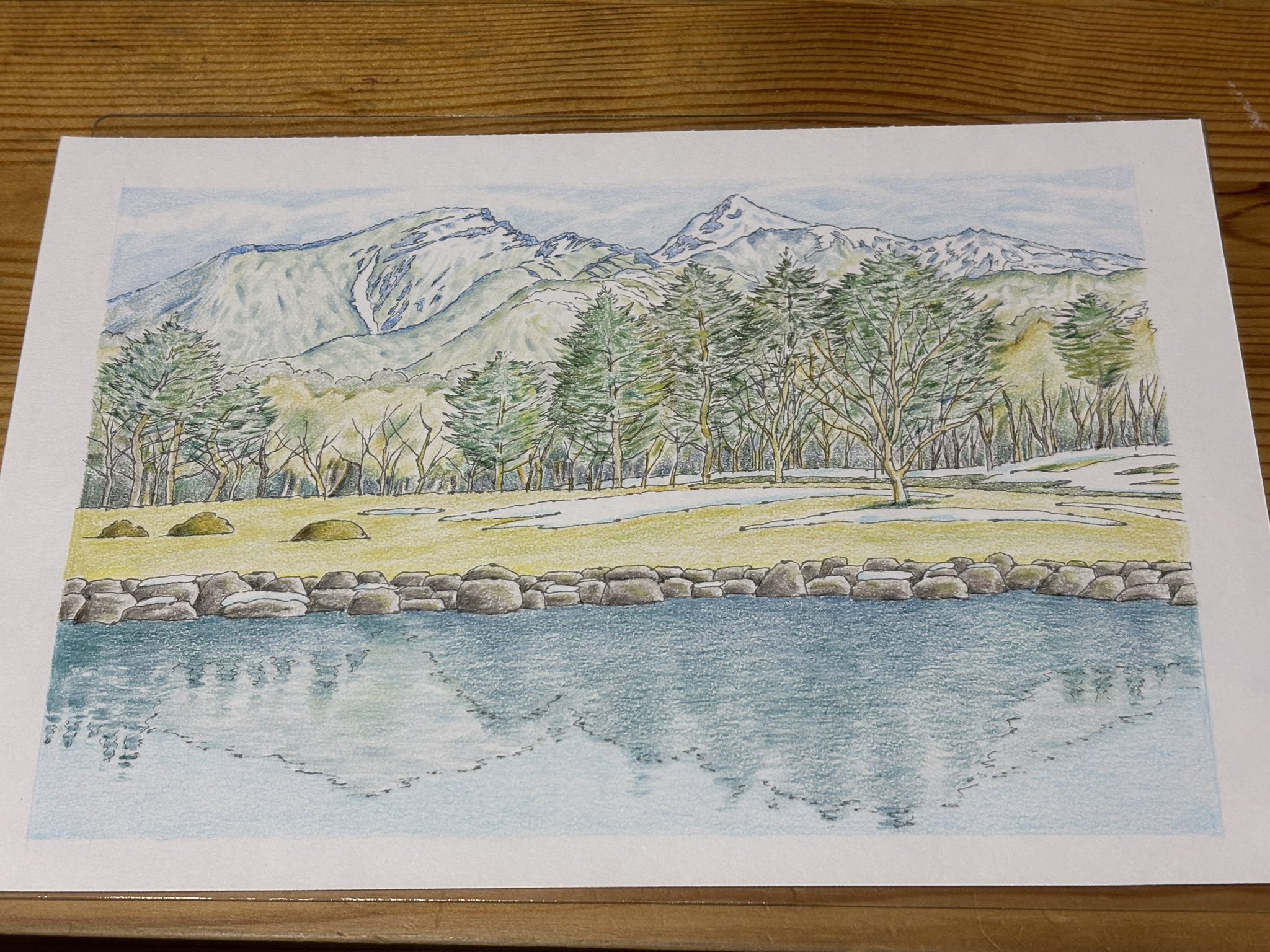 『春は曙』　水彩色鉛筆画　裸婦 武汉大学樱花楼#黄鹤楼#水彩#画画#老房子#钢笔淡彩#写生