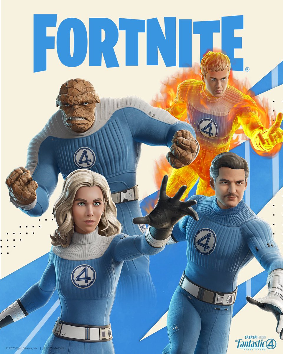 thegameawards's tweet image. The Fantastic Four are coming to Fortnite on July 25.