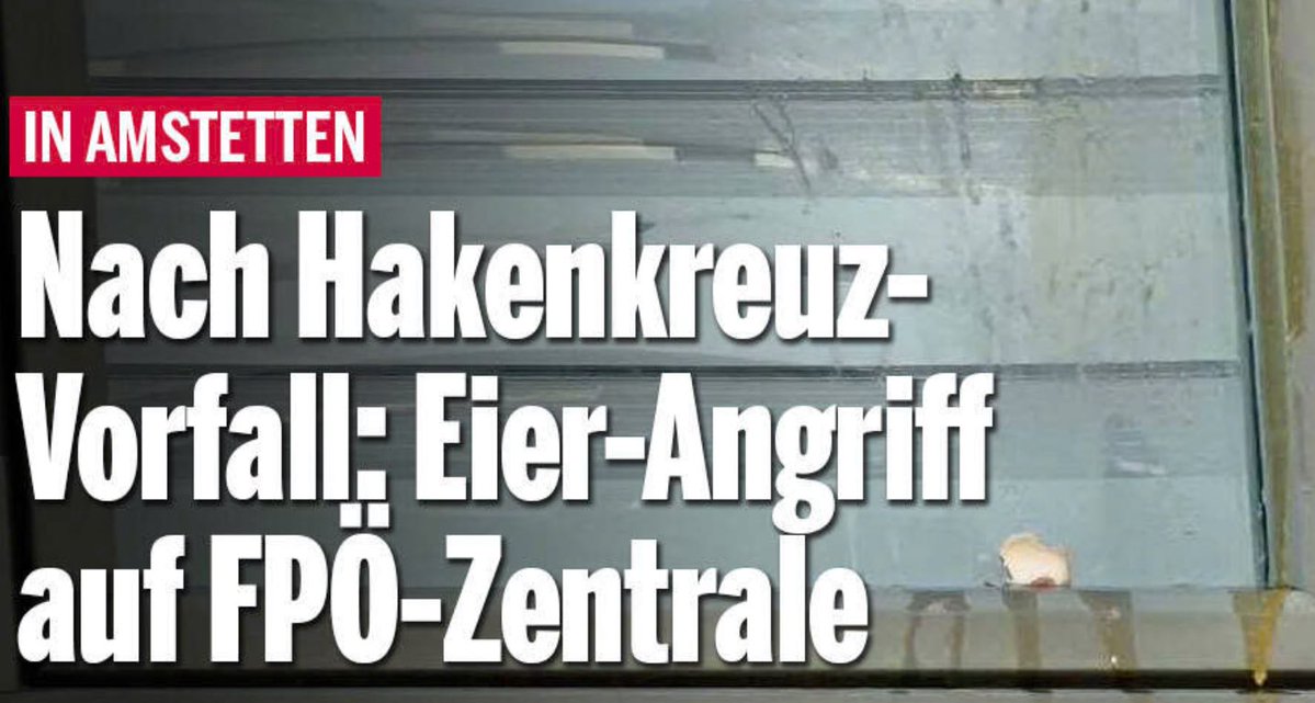 DerAlpenWolf's tweet image. …… und schon wieder eine politisch motivierte Attacke auf ein FPÖ Büro von diesem linksextremen Gesindel.☝️Wer keine Eier hat, der wirft mit ihnen.🫵