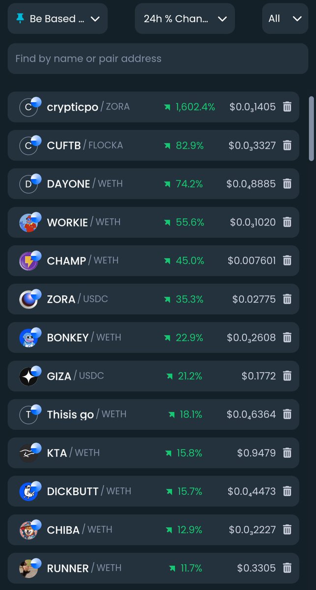 It's another green day on <a href="/base/">Base</a> 📈
What are you bullish on❓