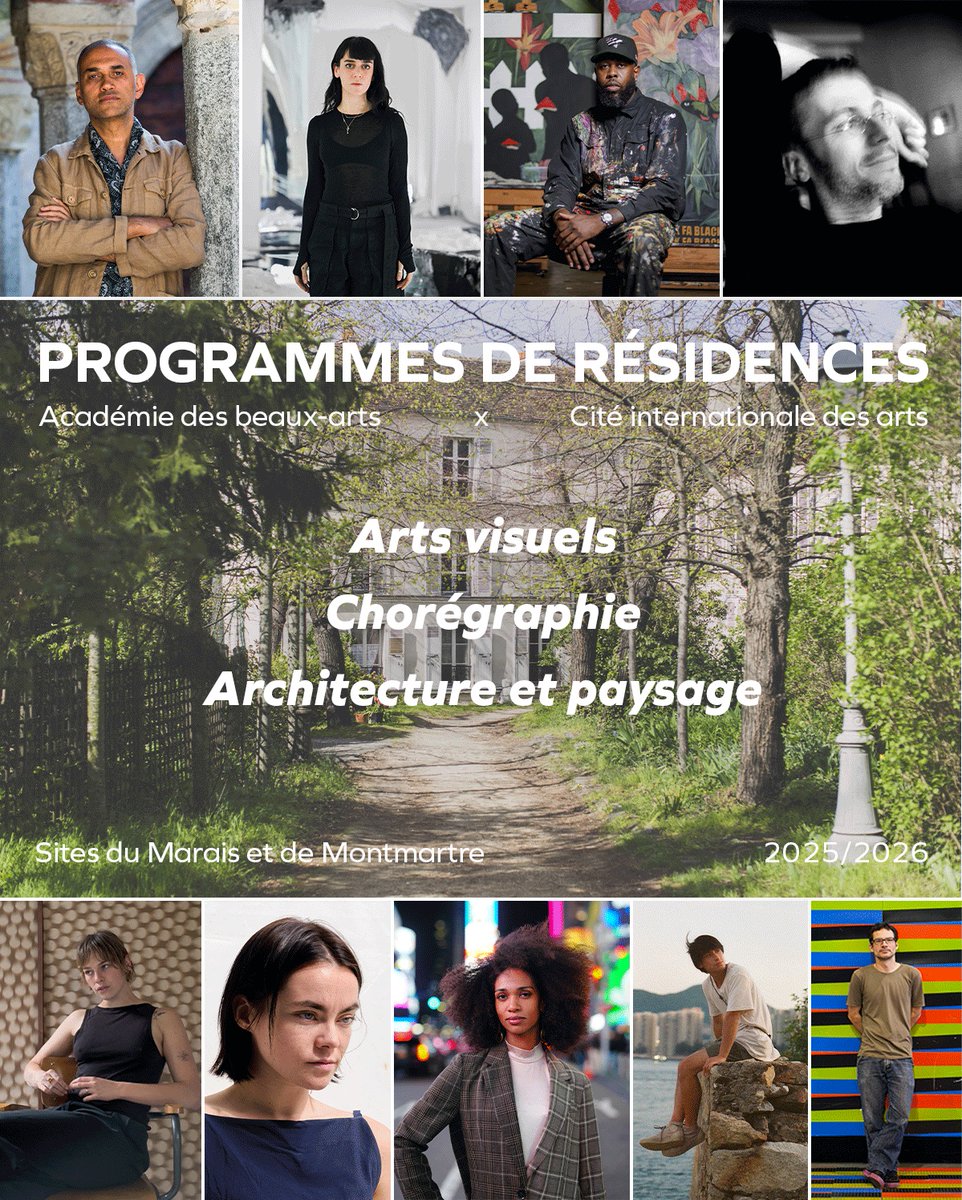 Bienvenue à Kamal Aljafari, Yolanda Ceballos, Jammie Holmes, Gilles Roudière, Morgane Bonis et Manon Torné-Sistéro, Shelly Ohene-Nyako, Sherman Lam et Tuca Vieira, résidents des programmes Académie des beaux-arts x Cité internationale des arts 2025-2026 : urlz.fr/uGnw