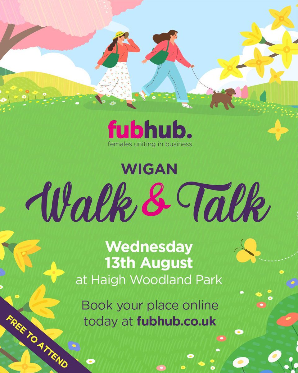 🌳 Wigan Walk &amp; Talk at Haigh Woodland Park 🌳 

Take a breather from the desk and enjoy some fresh air, relaxed conversation, and great company as we walk and talk through the beautiful surroundings of Haigh Woodland Park. 

Reserve your place today ️⬇️ 
fubhub.co.uk