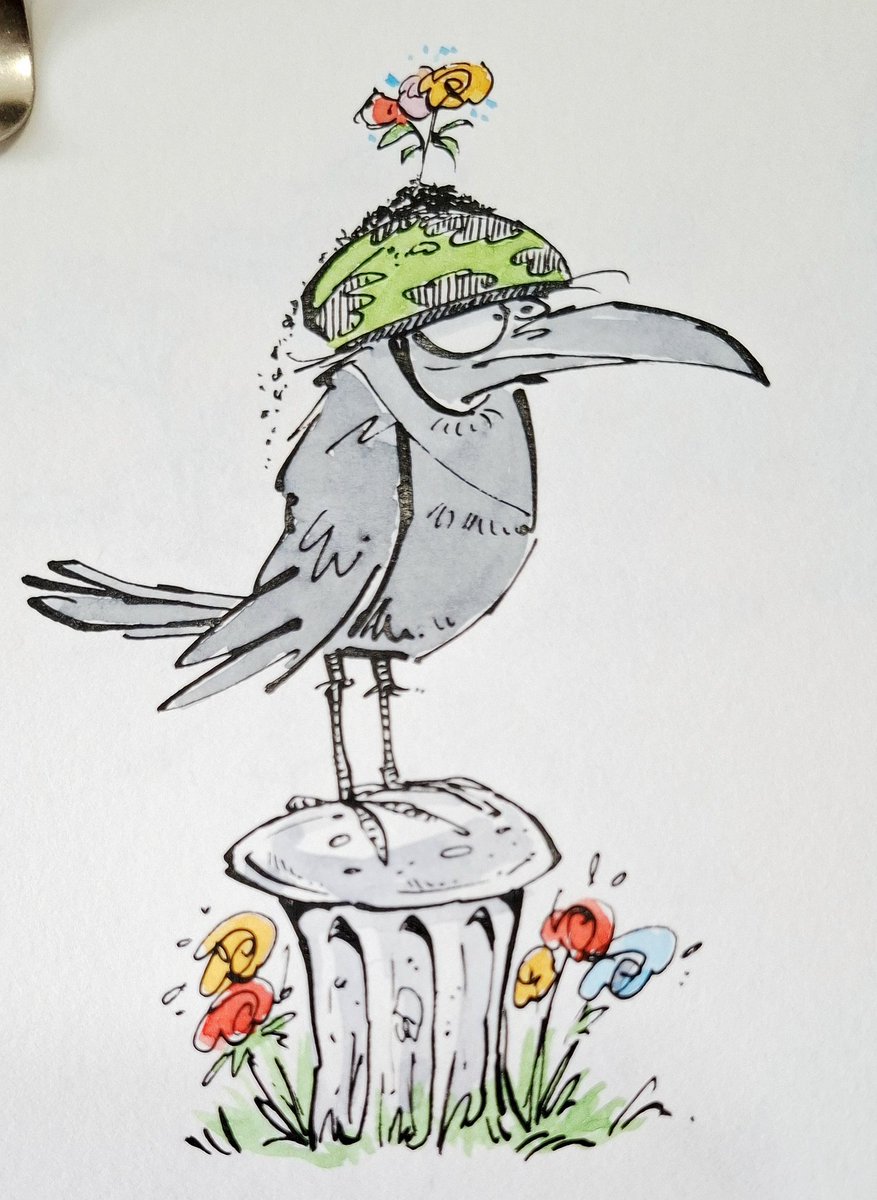 sketchbook corner: not happy about posing in a silly hat....