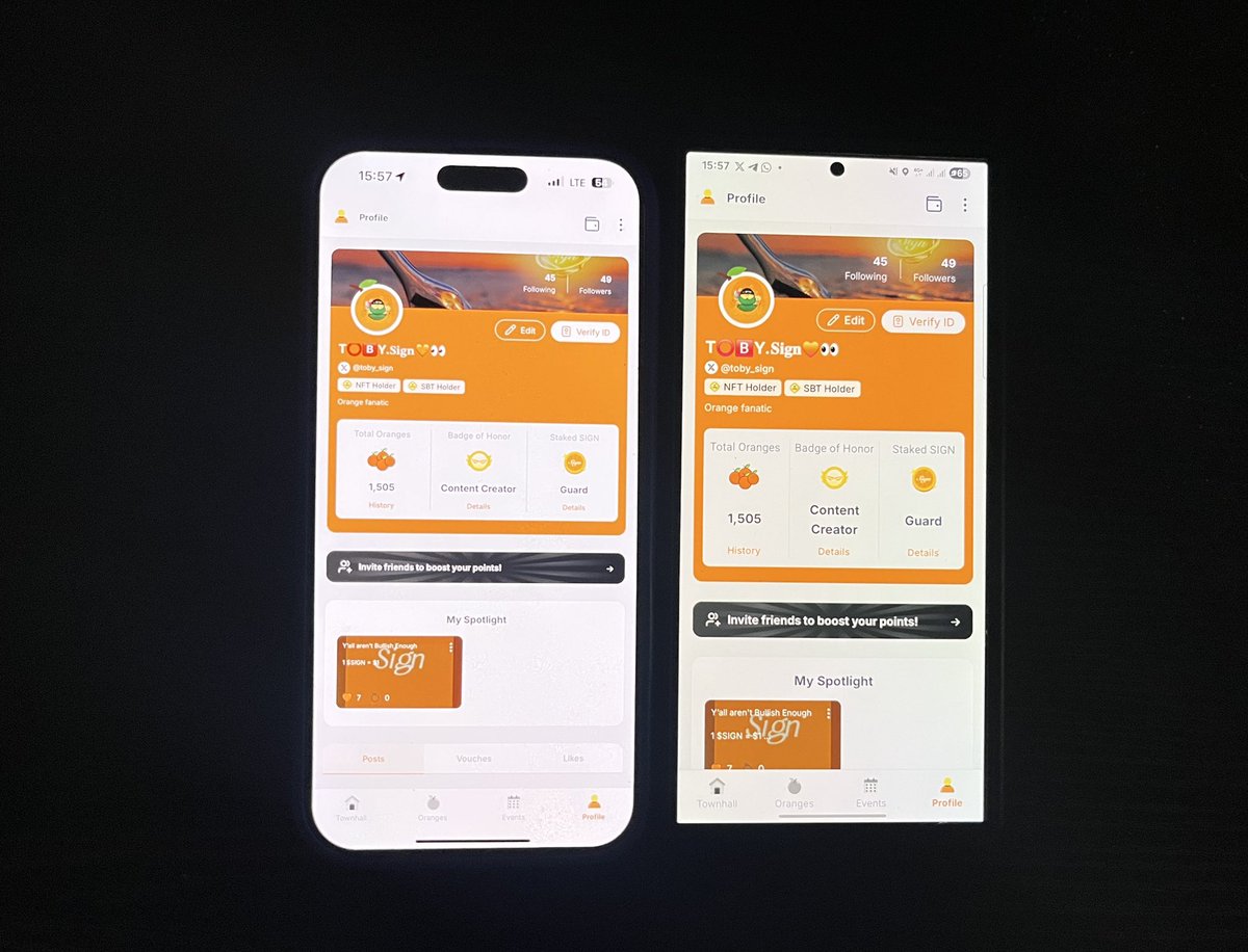 Guess who’s testing the sign super app on both Android and IOS 

btw am on an orange gifting streak 

Who wants orange 🍊 ? 

<a href="/sign/">Sign 🧡👀</a> post