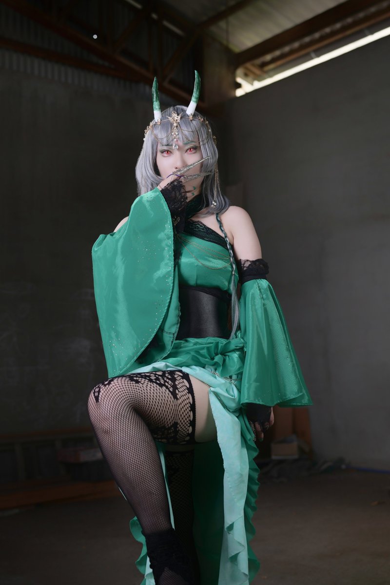 〖Cosplay〗

＊創作/緑鬼＊

                                   宴

 #コスプレ御免 #ワッショイ川尻
#伍鬼夜宴0719

撮影：Zさん