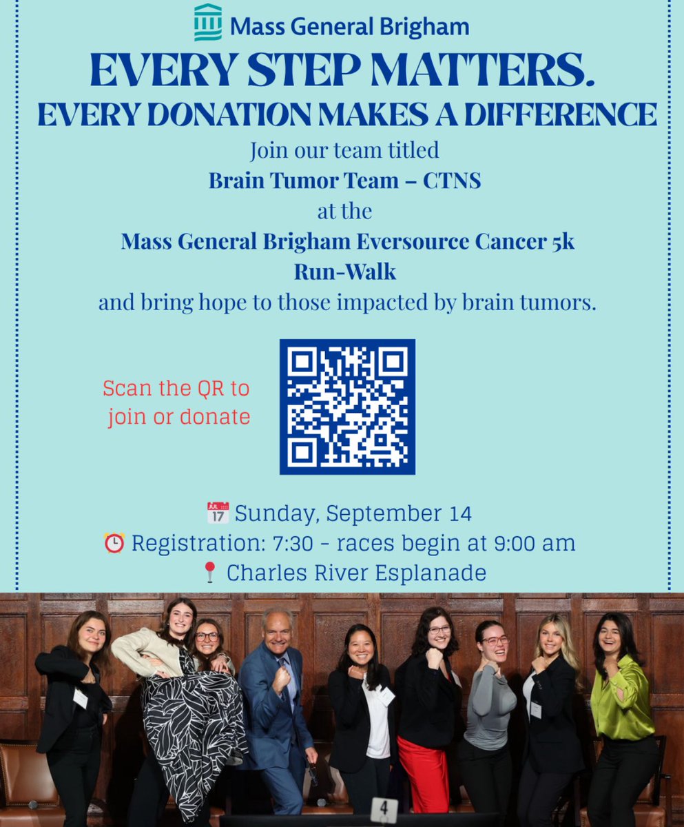 MGB CTNS (@mgbctns) on Twitter photo Join the CTNS Brain Tumor Team at the <a href="/MGBneurosurgery/">MGB Neurosurgery</a> <a href="/EversourceMA/">Eversource MA</a> 5K on September 14th! Link to donate or register here: because.massgeneral.org/team/751862 Join the CTNS Brain Tumor Team at the <a href="/MGBneurosurgery/">MGB Neurosurgery</a> <a href="/EversourceMA/">Eversource MA</a> 5K on September 14th! Link to donate or register here: because.massgeneral.org/team/751862