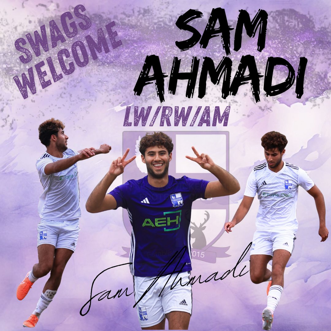 NandTFC's tweet image. The Swags welcome Big Sam to the club!
Sam Ahmadi brings a towering presence, vision and flair in midfield with a big threat in the final third.
Welcome to the Swags family Sam!
UTS💜🤍
@nailseapeeps @swsportsnews @AS_FootyReview