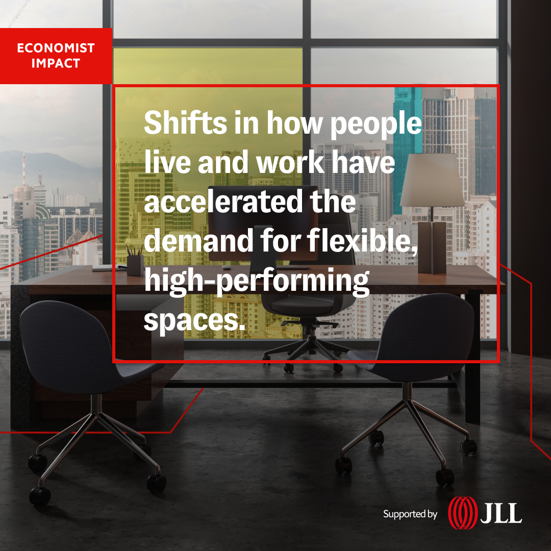 Tenants increasingly demand spaces that allow for adaptability, collaboration and a sense of community. Retrofitting allows for intentional placemaking, improves health and wellbeing, and enhances accessibility.
econimpact.co/ZO
Supported by <a href="/JLL/">JLL</a>